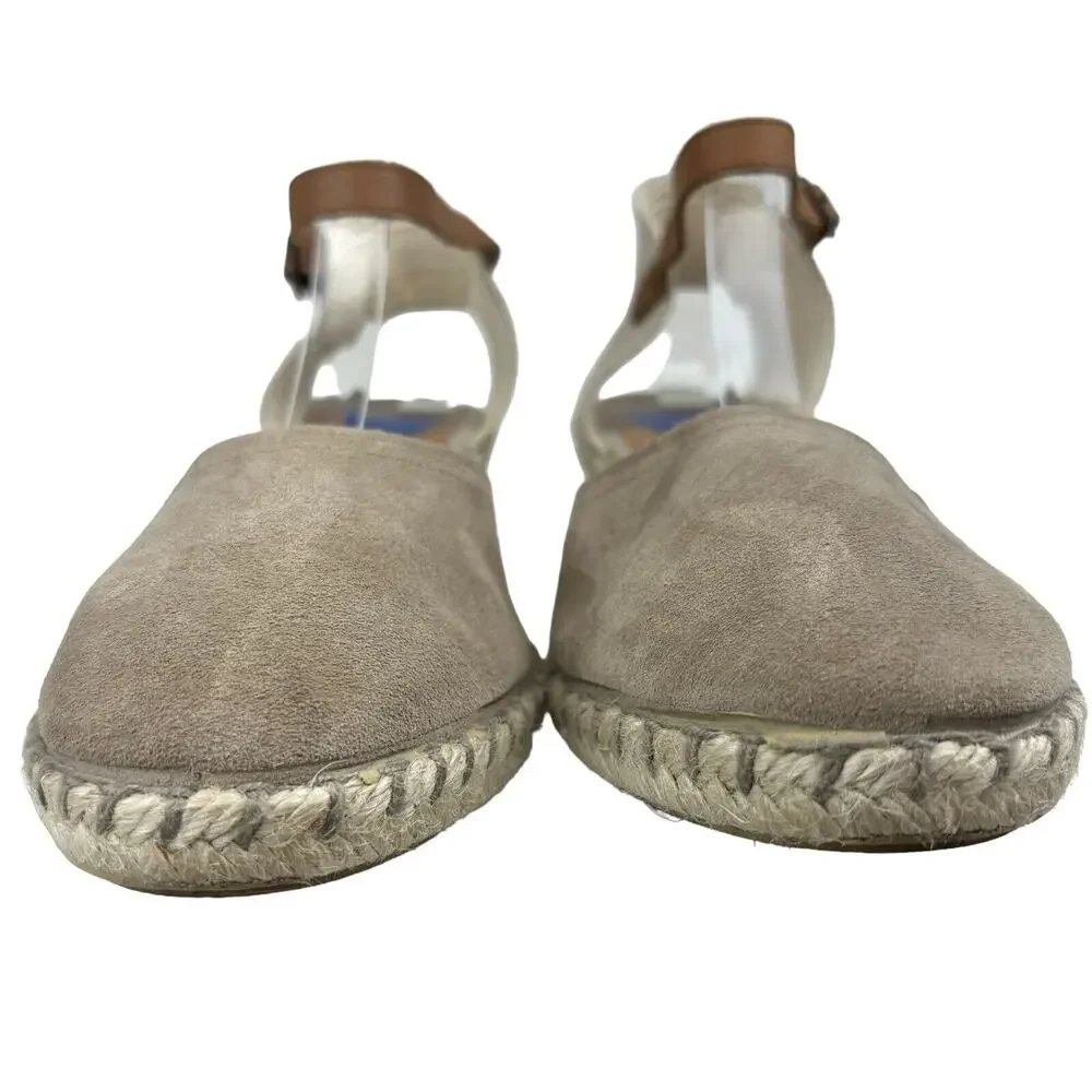 Verbenas Espadrille‎ Sandals Sz 41 / 9.5-10 Strappy Wedges Shoes. Beige, Tan